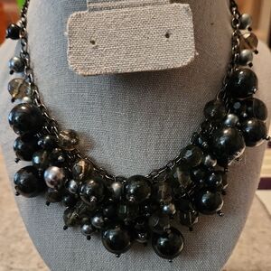 Statement Metallic Baubles Bib Necklace